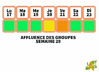 Affluence groupes semaine 29