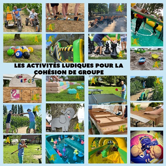 structures gonflables, jeux en bois, Fumo, karting, trottinette